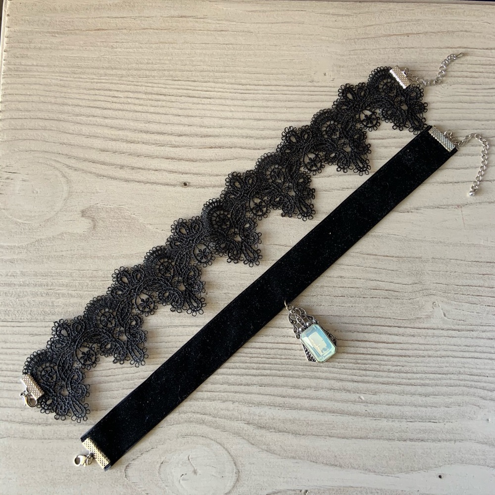 Lace | Velvet Choker Set